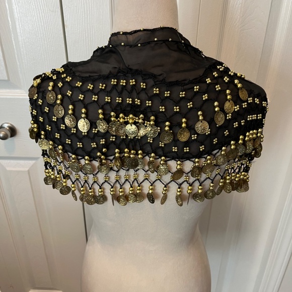 Women’s scarf with coins - Picture 3 of 9